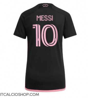 Inter Miami Lionel Messi #10 Seconda Maglia Femmina 2024-25 Manica Corta